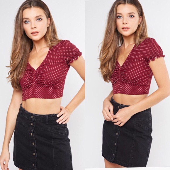 Darling Dolly Polka Dot Crop Top - Picture 3 of 8